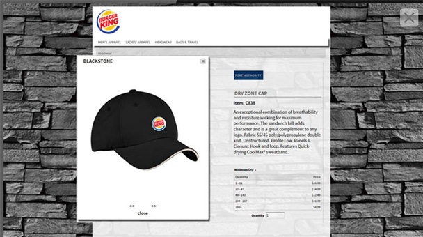 icostore burger king online company store promotional products branded apparel