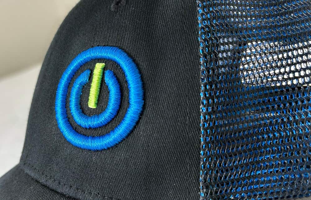 icostore embroidery logo on hat on demand