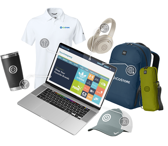 iCoStore, online company stores, on-demand, branded merch